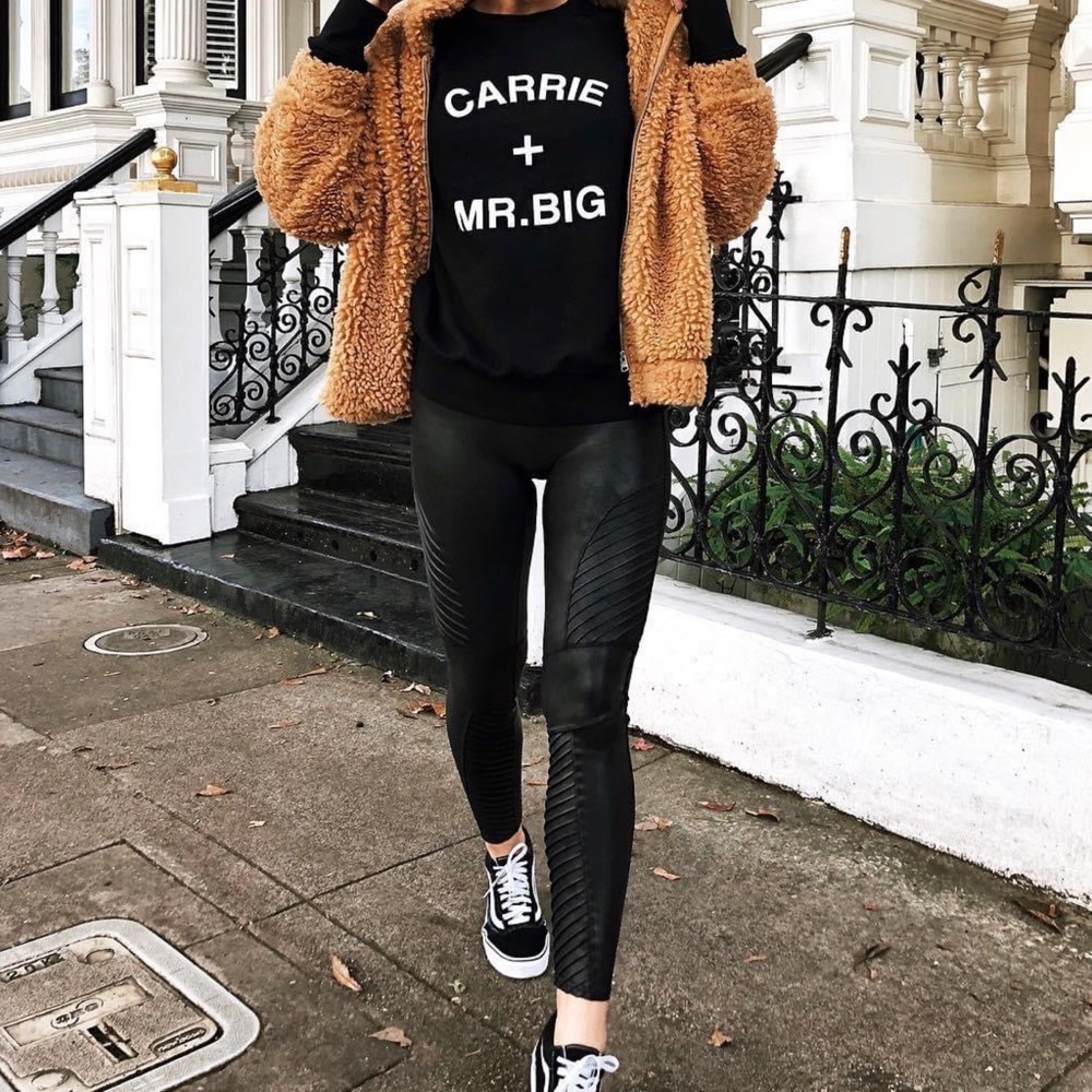 Spanx Faux Leather Moto Leggings